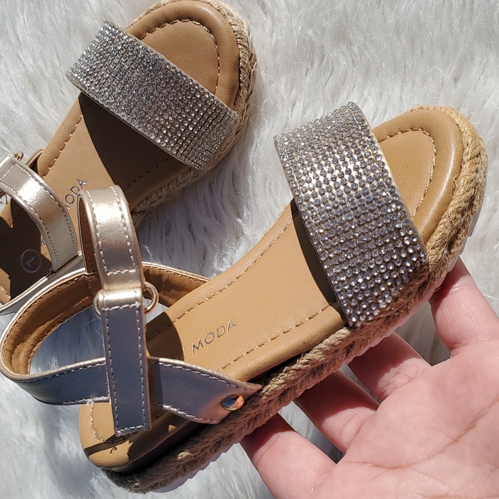 Gold Espradille Sandals